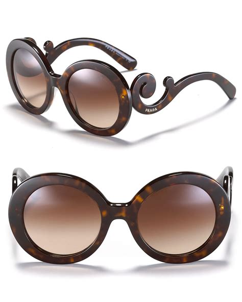 prada baroque round brow bar sunglasses|prada baroque style sunglasses.